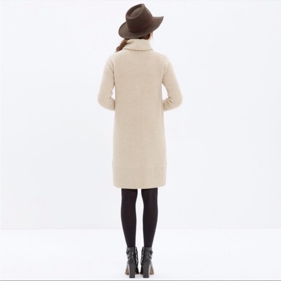 Madewell Rib Knit Turtleneck Wool Sweater Dress - Picture 2 of 8